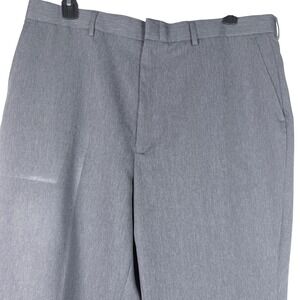 Puritan Dress Pants Mens 40x27 Gray Cuffed Hem Flat Front Business